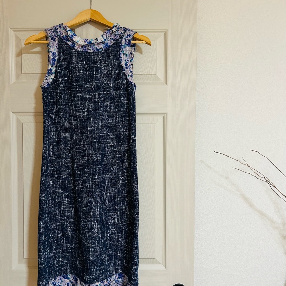 Dolce & Gabbana Navy Dress with Floral Accents